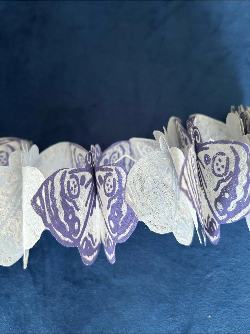 Ten Thousand Purple & Cream Butterfly Garland Accent Decoration - Picture 4 of 4